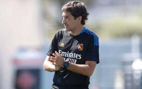 Raúl, en un partido del Castilla