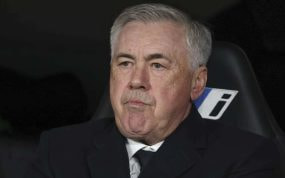 Ancelotti, en el partido ante el Villarreal.
