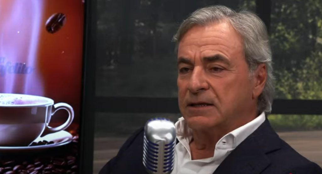 Carlos Sainz, durante 'El Cafelito' con Josep Pedrerol.