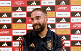 Dani Carvajal, en la entrevista que concedió a Relevo en Las Rozas.