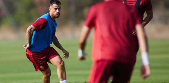 Suso, en un entrenamiento de esta pretemporada.