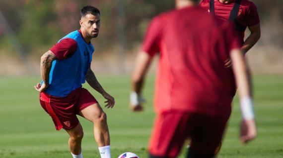 Suso, en un entrenamiento de esta pretemporada.