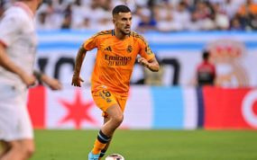 Dani Ceballos, durante el Real Madrid-Chelsea de Charlotte.