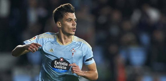 Gabri Veiga celebra un gol con el Celta.