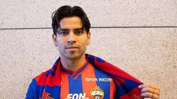 Víctor Dávila, en su presentación como jugador de CSKA de Moscú.