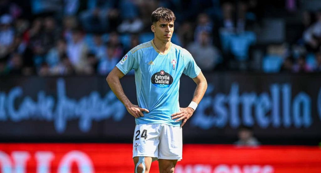 Gabri Veiga, en un partido con el Celta.