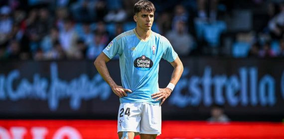 Gabri Veiga, en un partido con el Celta.