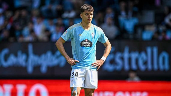 Gabri Veiga, en un partido con el Celta.