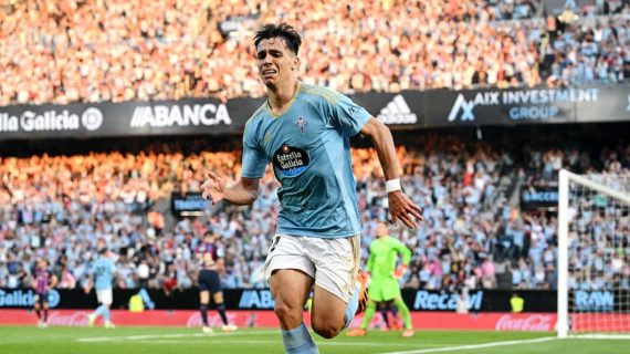 Gabri Veiga celebra un gol con la camiseta del Celta de Vigo