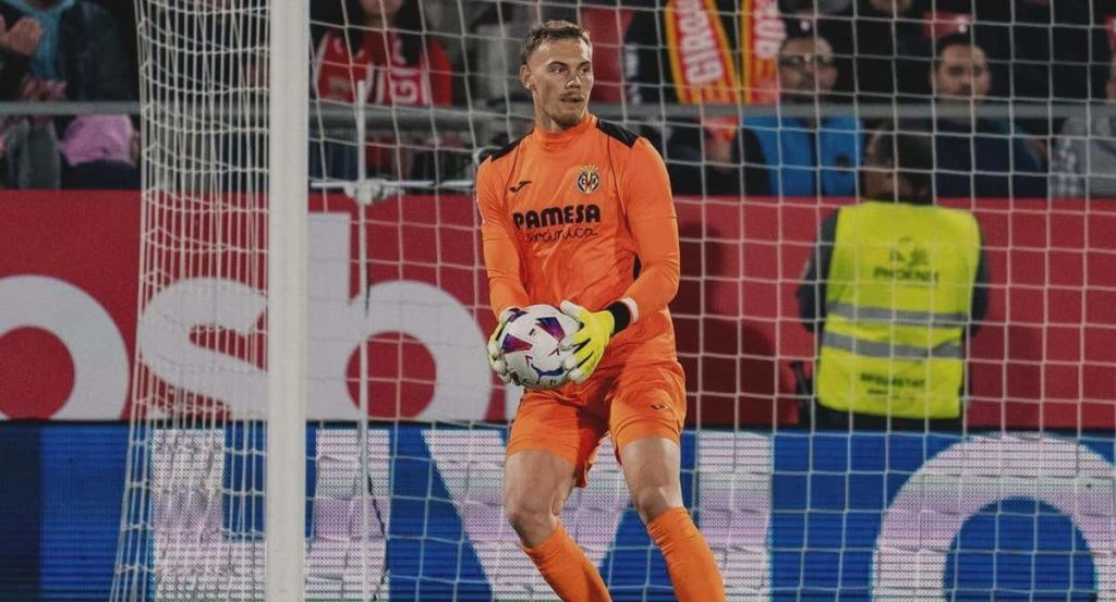 Jorgensen, durante un partido con el Villarreal.