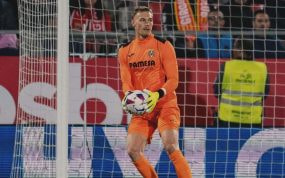 Jorgensen, durante un partido con el Villarreal.