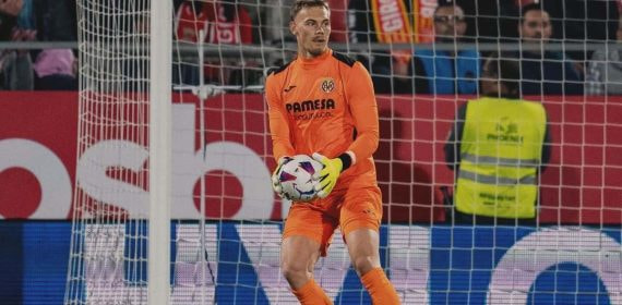 Jorgensen, durante un partido con el Villarreal.