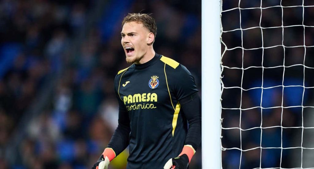 Jorgensen, en un partido con el Villarreal.