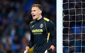 Jorgensen, en un partido con el Villarreal.