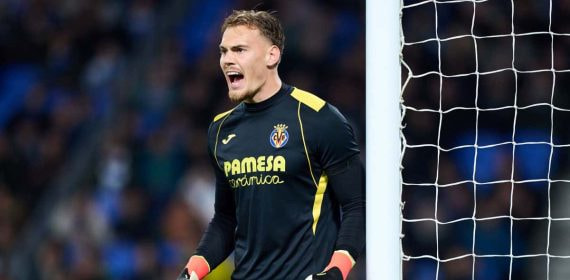 Jorgensen, en un partido con el Villarreal.