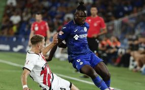 Chrisantus Uche, durante un partido esta temporada.
