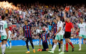Herrando, expulsado en su debut en Liga.