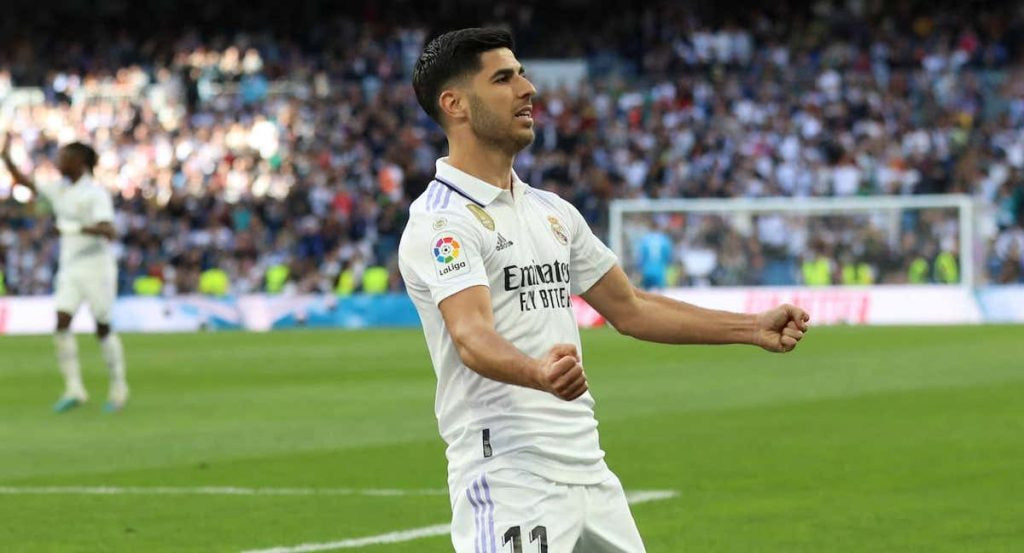 Asensio celebra el gol que hizo ante el Valladolid.