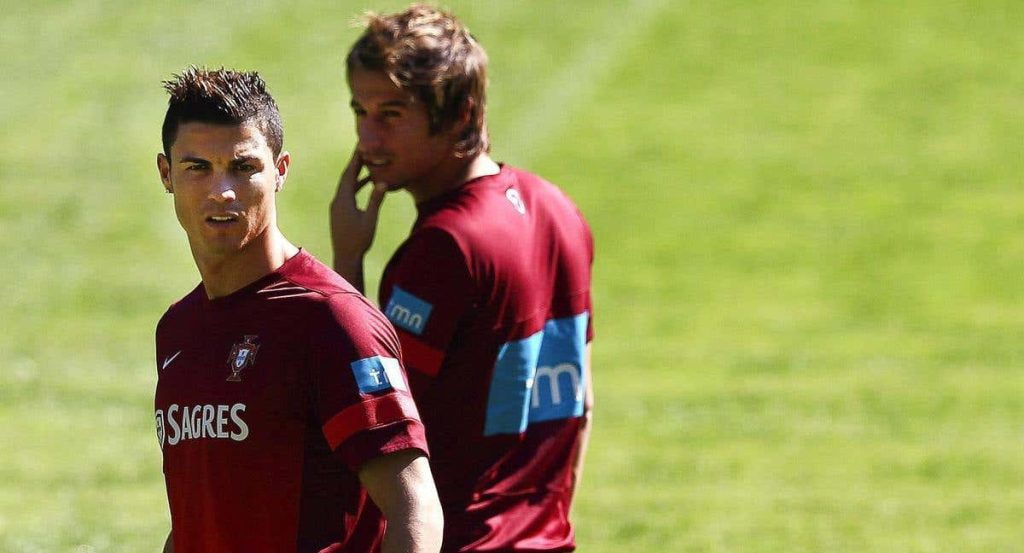 Cristiano Ronaldo, Coentrao y Pepe celebran un de las últimas ligas que ganó el Real Madrid, la 2016/17.
