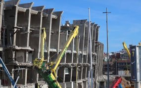 Una imagen de las obras del Camp Nou, que inician una nueva fase.