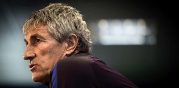 Quique Setién, durante uno de sus últimos partidos al frente del Villarreal.