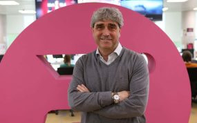 Txema Indias, en su visita a la redacción de Relevo la pasada temporada.