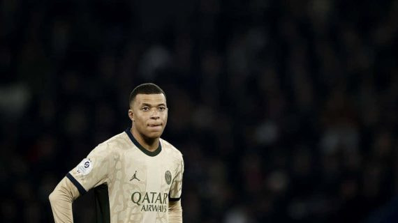 Mbappé, con el PSG.
