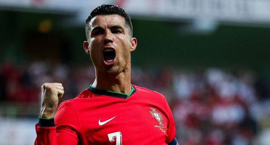 Cristiano Ronaldo, durante un partido con la selección portuguesa.