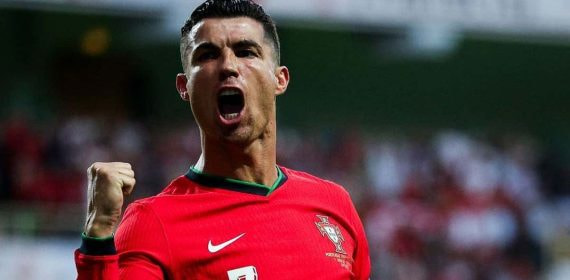 Cristiano Ronaldo, durante un partido con la selección portuguesa.