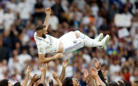 Karim Benzema, gran figura del triunfo en LaLiga 2021/22.