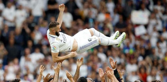 Karim Benzema, gran figura del triunfo en LaLiga 2021/22.