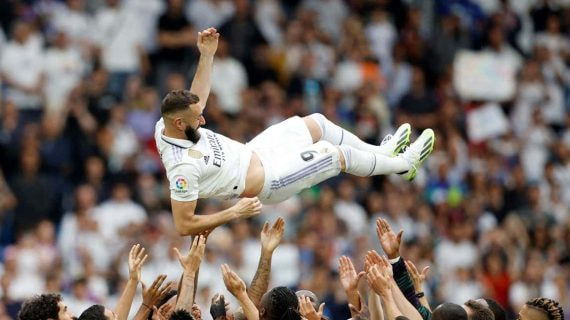 Karim Benzema, gran figura del triunfo en LaLiga 2021/22.