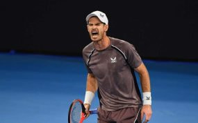 Andy Murray durante su participación en el torneo de Brisbane.