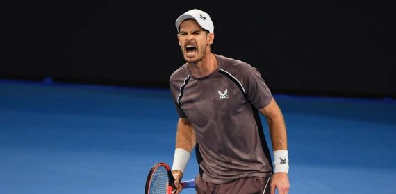 Andy Murray durante su participación en el torneo de Brisbane.