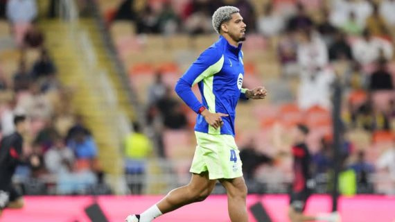 Araujo no jugó ningún minuto ante el Athletic en la Supercopa.