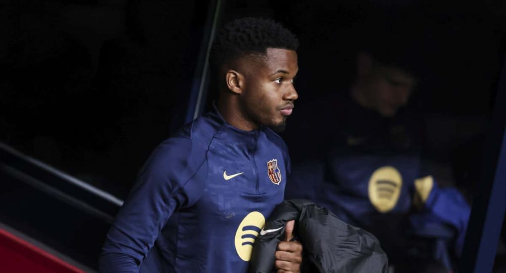 Ansu Fati durante el partido ante la Atalanta.