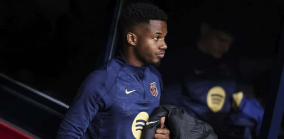 Ansu Fati durante el partido ante la Atalanta.