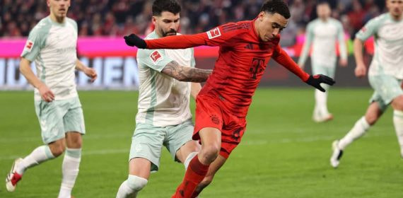 Musiala en un partido con el Bayern de Múnich.