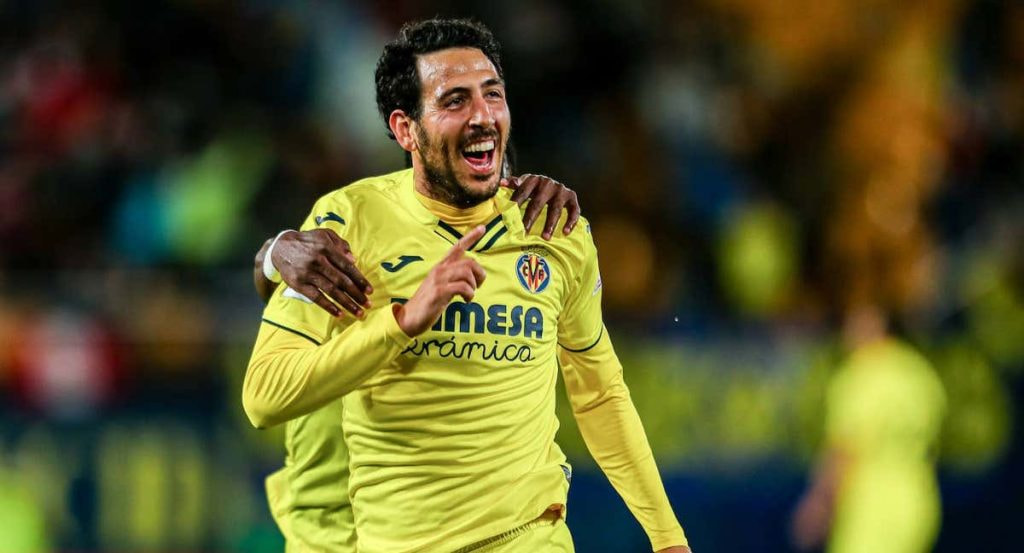 Dani Parejo celebra un gol con el Villarreal.