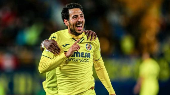 Dani Parejo celebra un gol con el Villarreal.