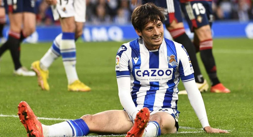 David Silva durante un partido de la Real Sociedad.
