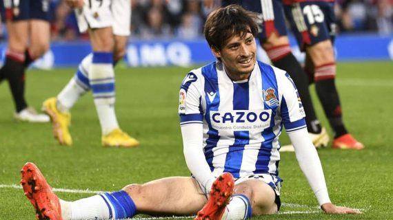 David Silva durante un partido de la Real Sociedad.