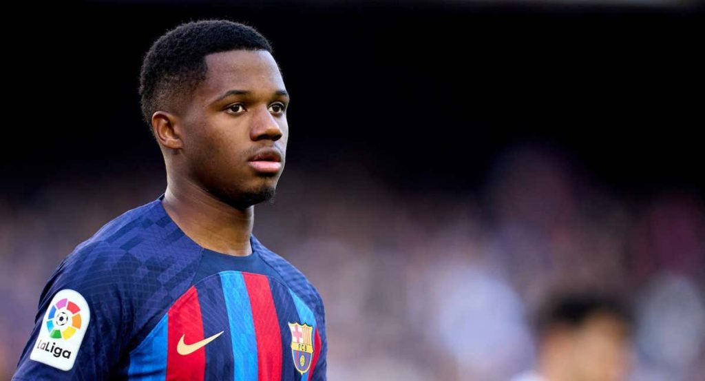 Ansu Fati, en un partido del Barcelona.