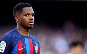 Ansu Fati, en un partido del Barcelona.