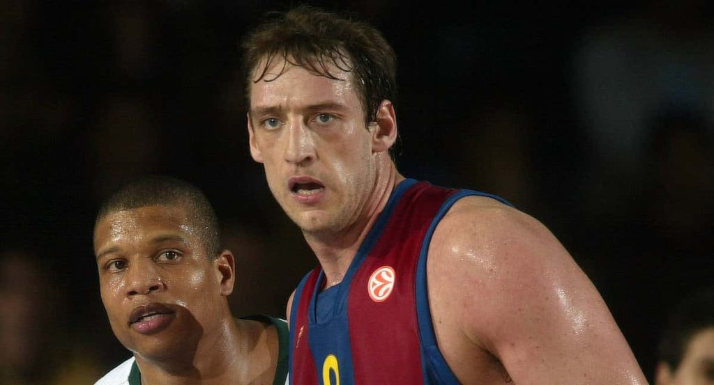 Denis Marconato, en un partido con el Barça.