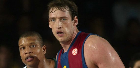 Denis Marconato, en un partido con el Barça.