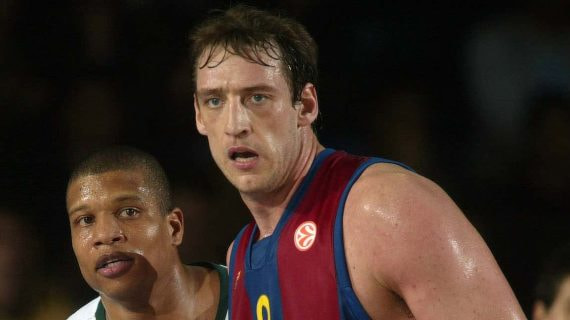 Denis Marconato, en un partido con el Barça.