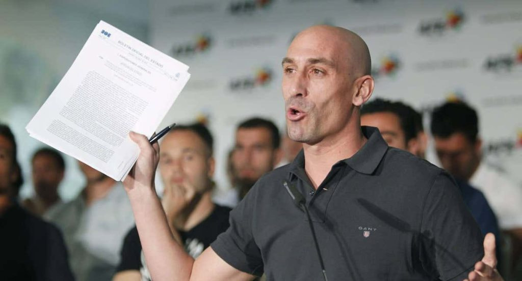Luis Rubiales durante su etapa como presidente de AFE.