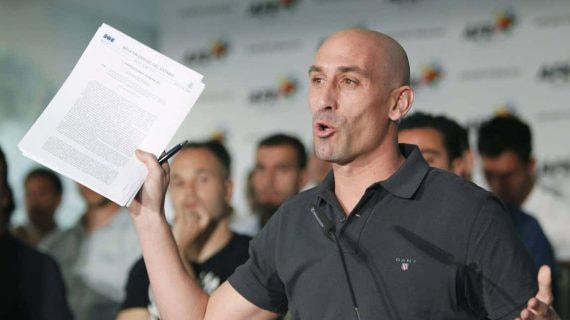 Luis Rubiales durante su etapa como presidente de AFE.