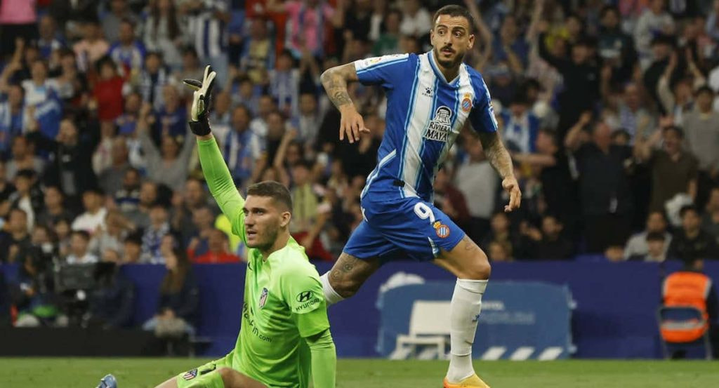 Joselu, en el partido contra el Atlético.